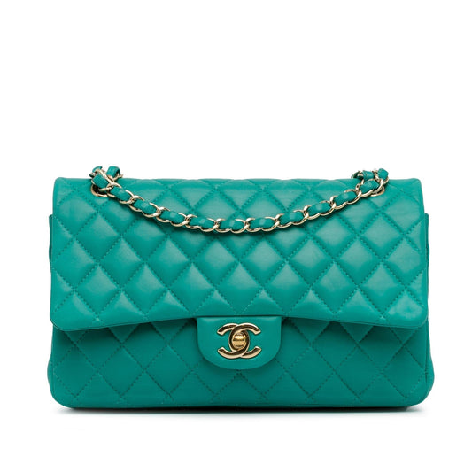 Chanel Medium Classic Lambskin Double Flap (SHG-7Ji2lw) Shoulder Bag