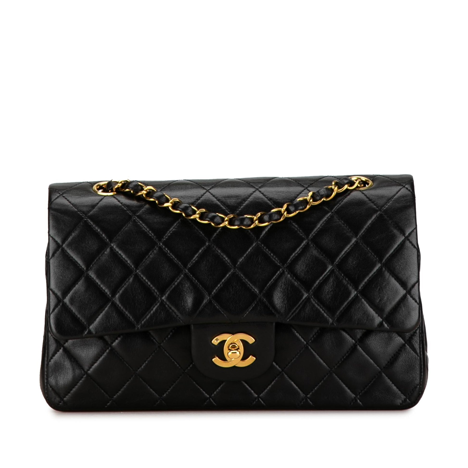 Chanel Medium Classic Lambskin Double Flap (SHG-Jr79oK) Shoulder Bag