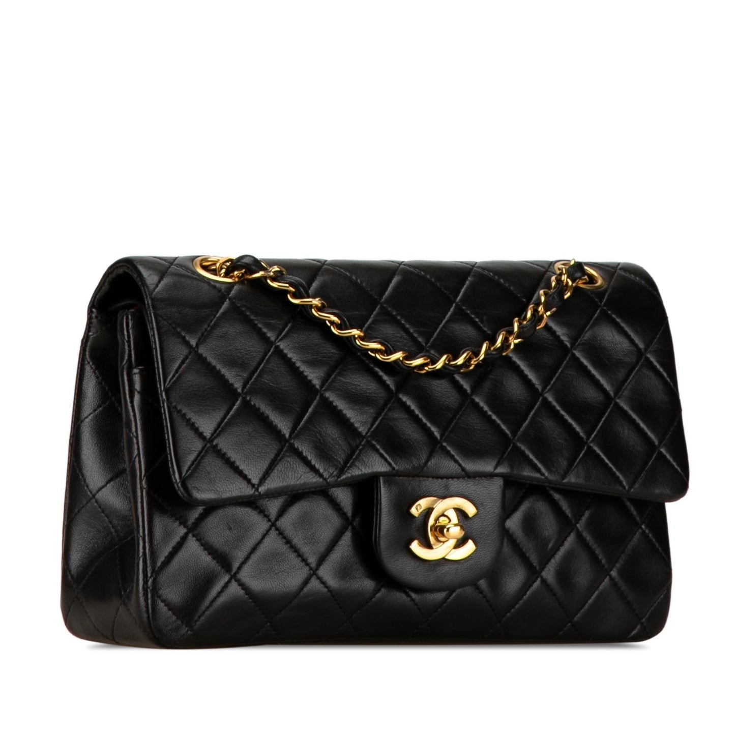 Chanel Medium Classic Lambskin Double Flap (SHG-JJIzds) Shoulder Bag