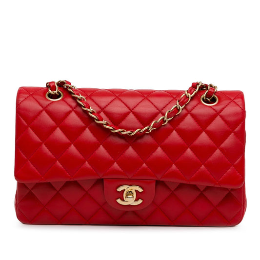 Chanel Medium Classic Lambskin Double Flap (SHG-2afHCr) Shoulder Bag