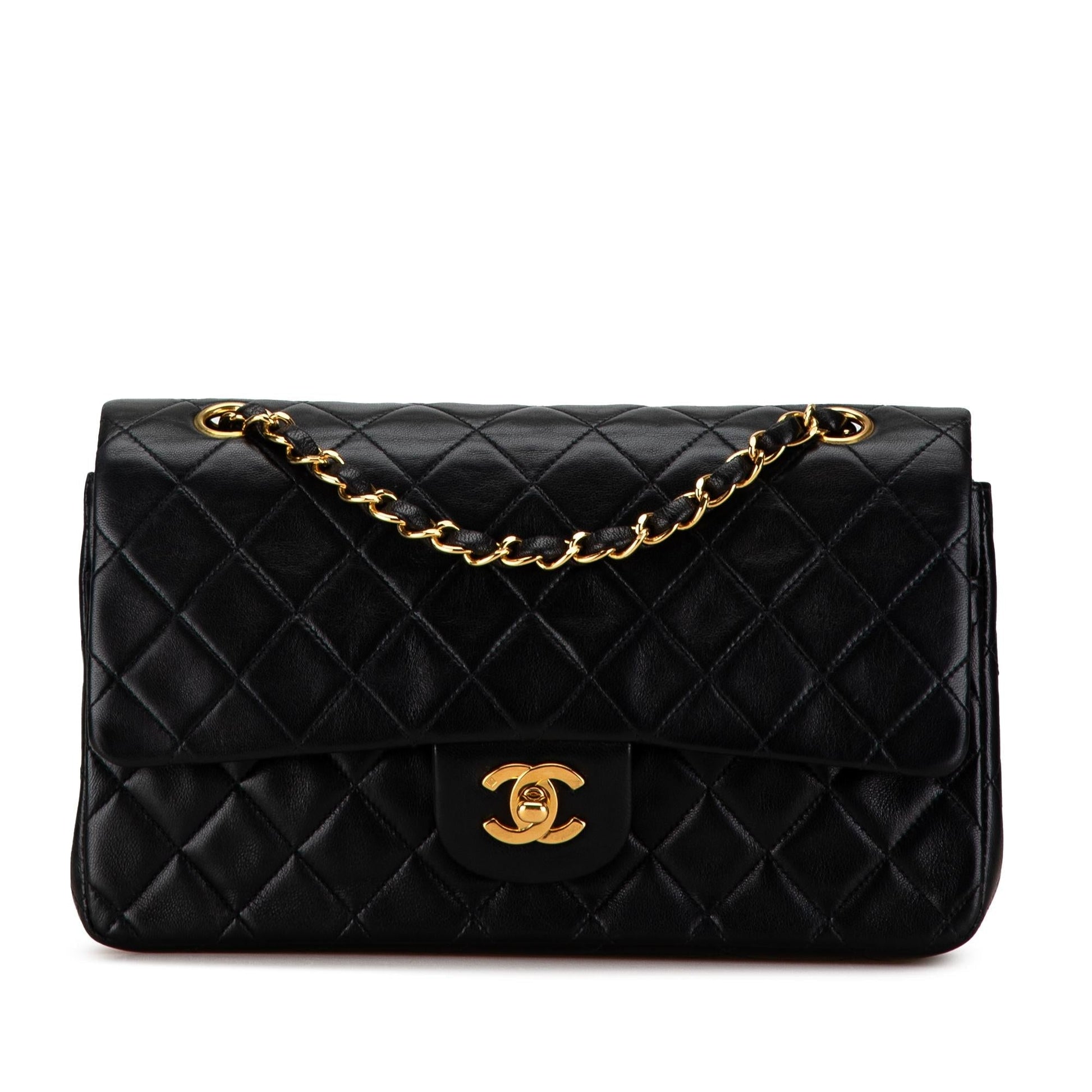 Chanel Medium Classic Lambskin Double Flap (SHG-GpukLW) Shoulder Bag