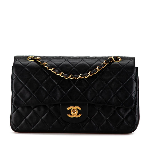 Chanel Medium Classic Lambskin Double Flap (SHG-GpukLW) Shoulder Bag