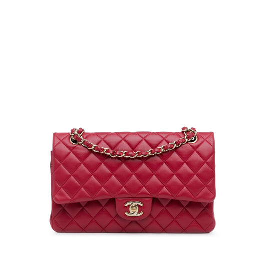 Chanel Medium Classic Lambskin Double Flap (SHG-oRuT74) Shoulder Bag