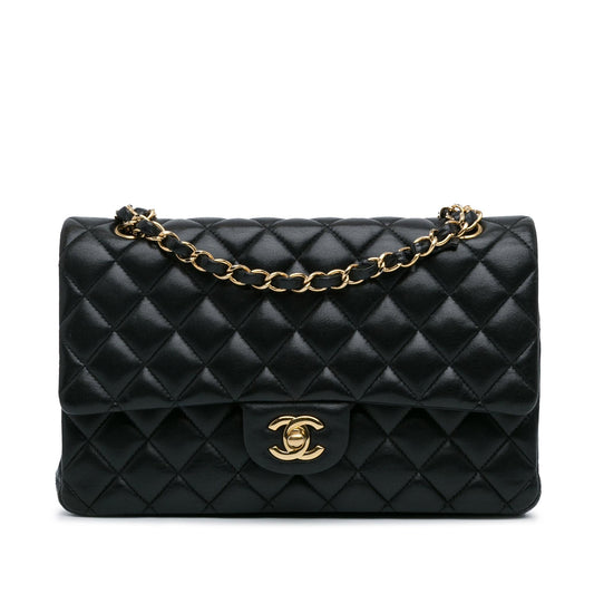 Chanel Medium Classic Lambskin Double Flap (SHG-ABhfkF) Shoulder Bag