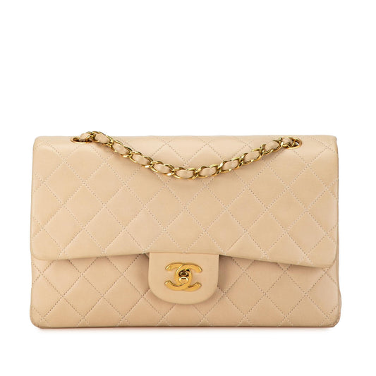 Chanel Medium Classic Lambskin Double Flap (SHG-65y48i) Shoulder Bag