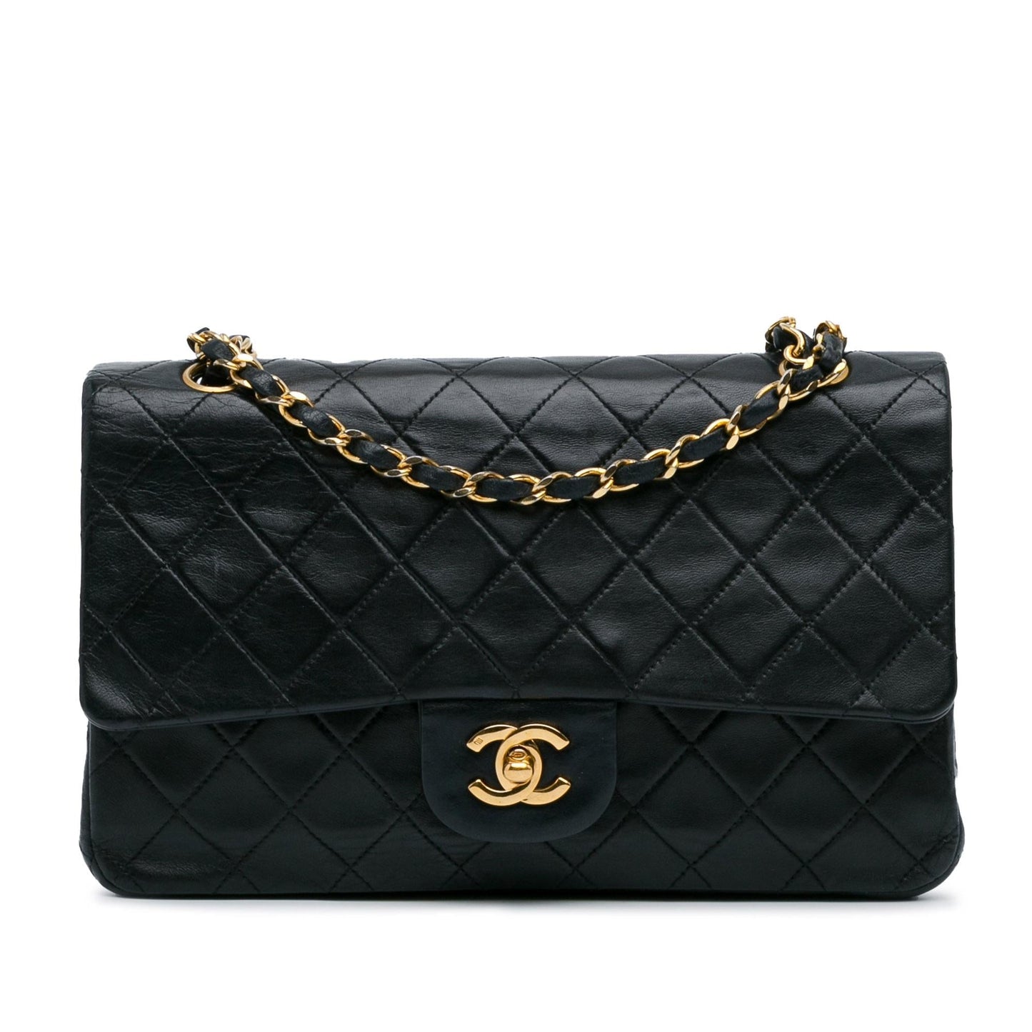 Chanel Medium Classic Lambskin Double Flap (SHG-gDhpB9) Shoulder Bag