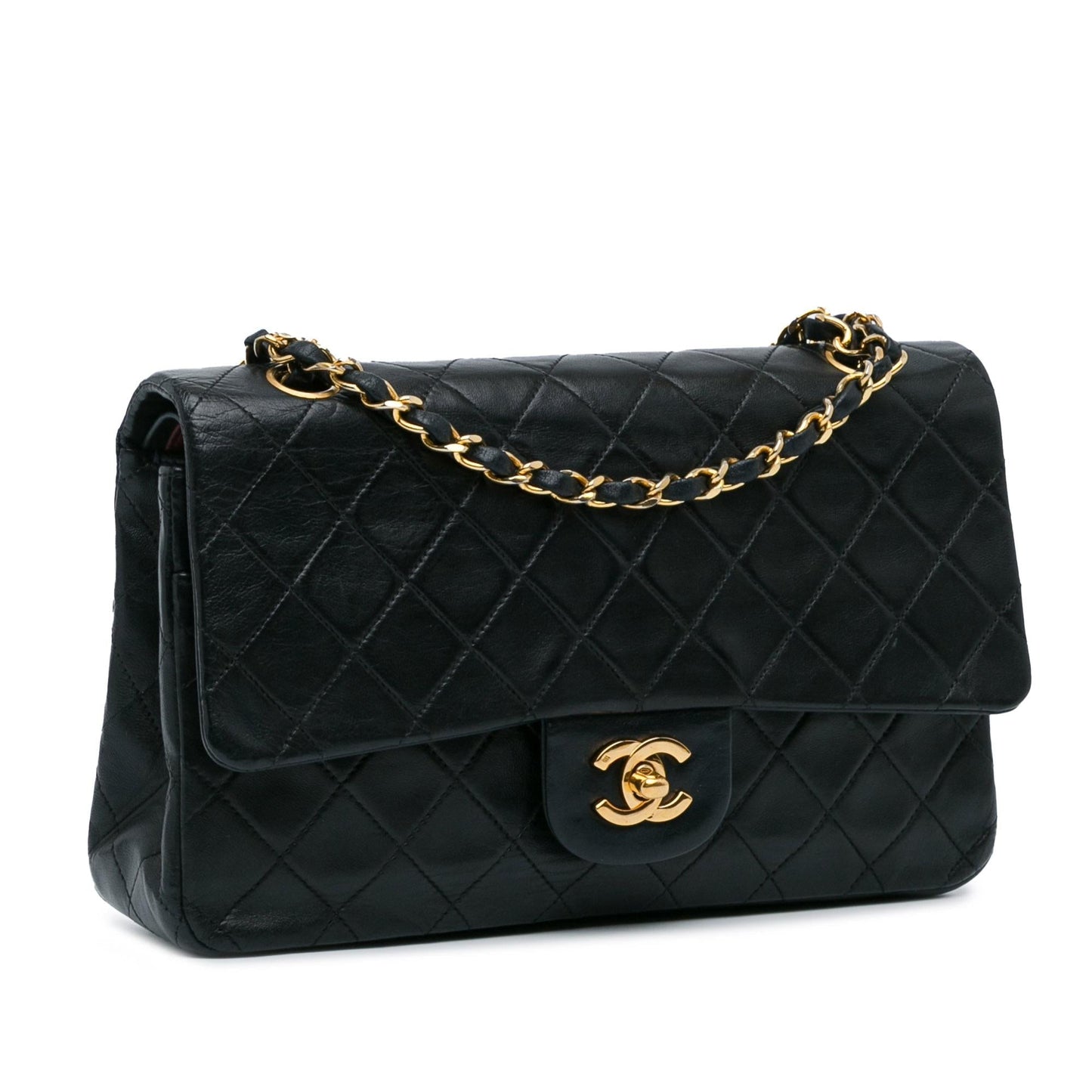 Chanel Medium Classic Lambskin Double Flap (SHG-gDhpB9) Shoulder Bag