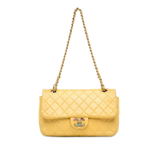 Chanel Medium Classic Lambskin Precious Jewel Single Flap (SHG-XnMA6A) Shoulder Bag
