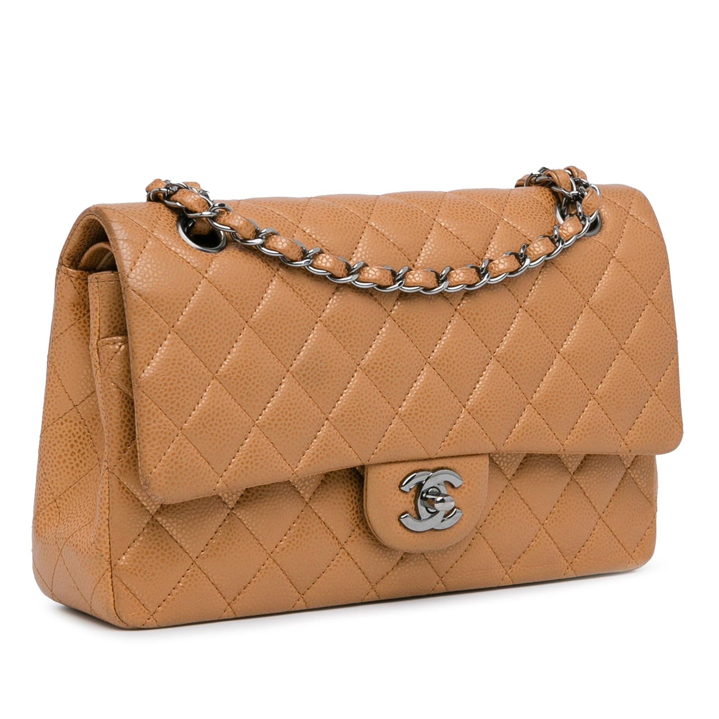 Chanel Medium Classic Metallic Caviar Double Flap (SHG-VjNNbF) Shoulder Bag