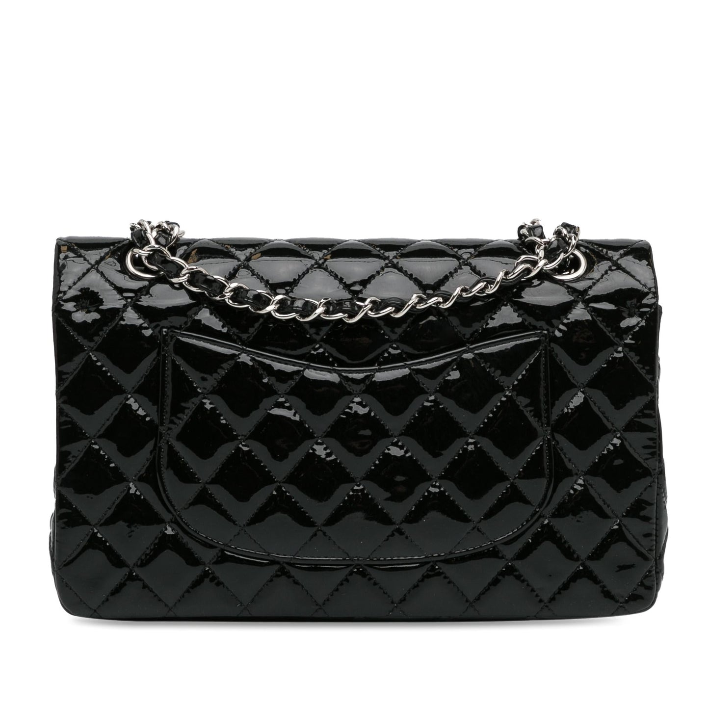 Chanel Medium Classic Patent Double Flap (SHG-mstM2R) Shoulder Bag