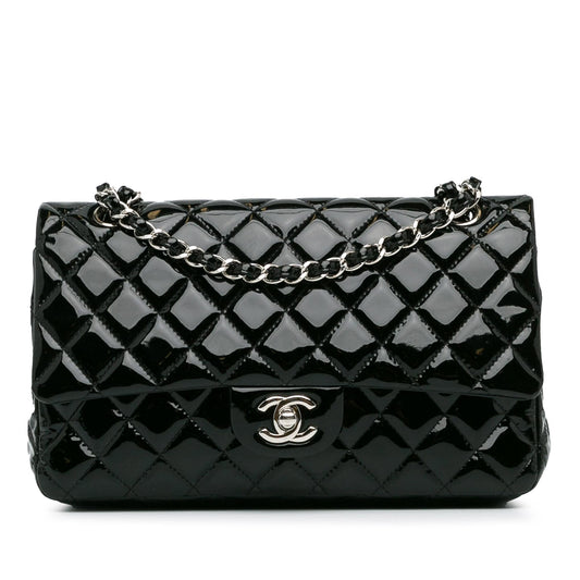 Chanel Medium Classic Patent Double Flap (SHG-gXzPcU) Shoulder Bag