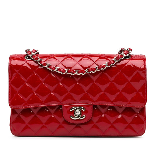 Chanel Medium Classic Patent Double Flap (SHG-3RWLQC) Shoulder Bag