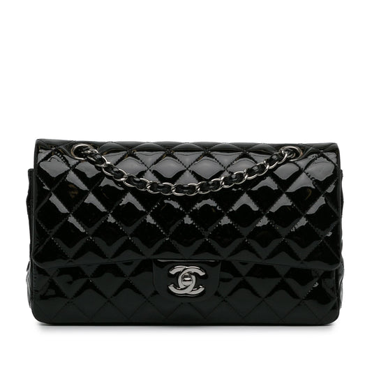 Chanel Medium Classic Patent Double Flap (SHG-LOFzHY) Shoulder Bag