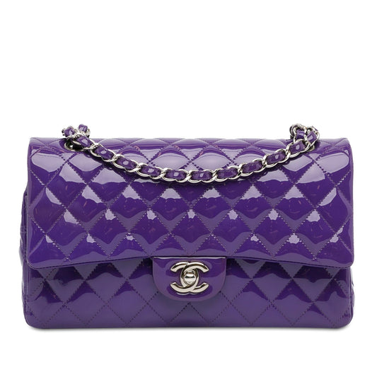 Chanel Medium Classic Patent Double Flap (SHG-pGzzwl) Shoulder Bag