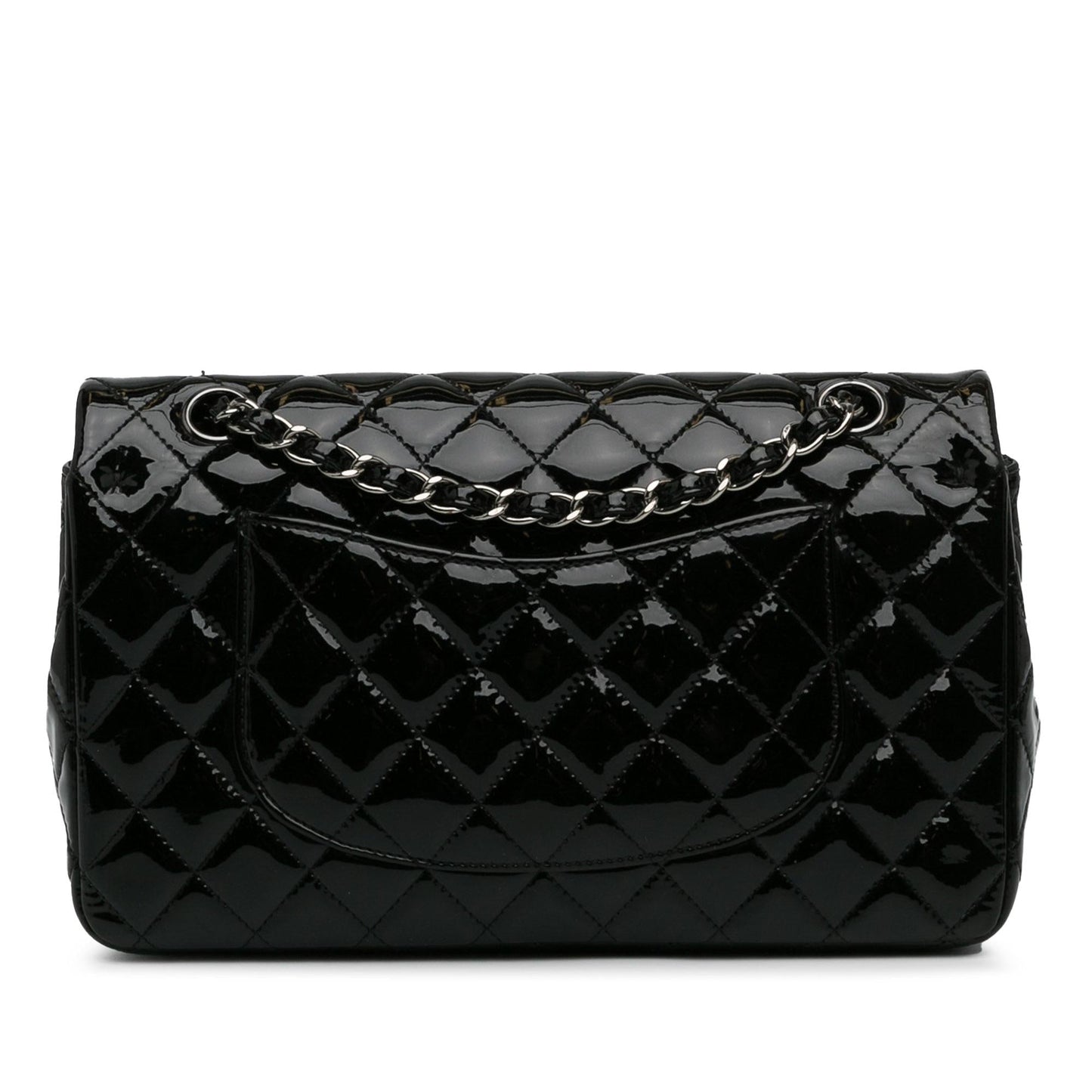 Chanel Medium Classic Patent Double Flap (SHG-cHqlRZ) Shoulder Bag