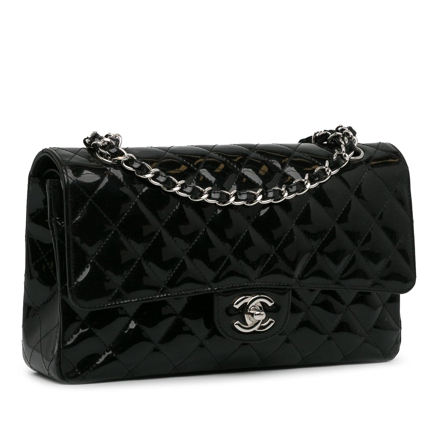 Chanel Medium Classic Patent Double Flap (SHG-ljczdp) Shoulder Bag