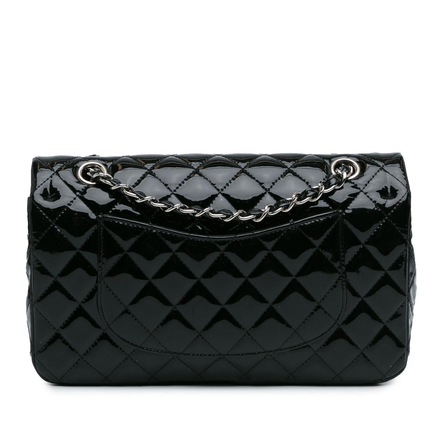 Chanel Medium Classic Patent Double Flap (SHG-RxvttZ) Shoulder Bag