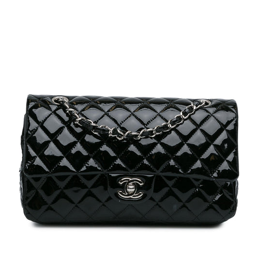 Chanel Medium Classic Patent Double Flap (SHG-RxvttZ) Shoulder Bag