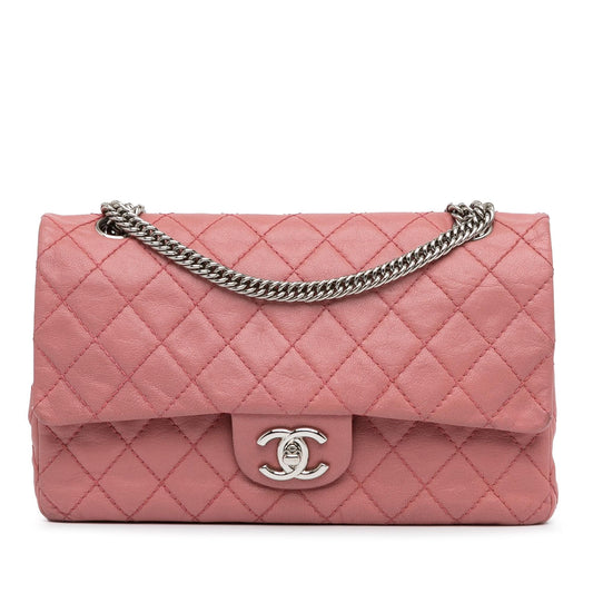 Chanel Medium Classic Washed Lambskin Bijoux Chain Double Flap (SHG-lfETi1) Shoulder Bag