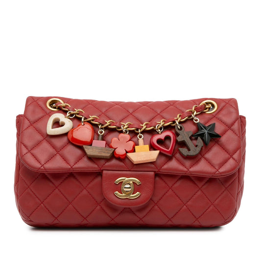 Chanel Medium Cruise Charm Lambskin Single Flap (SHG-eTHxYT) Shoulder Bag