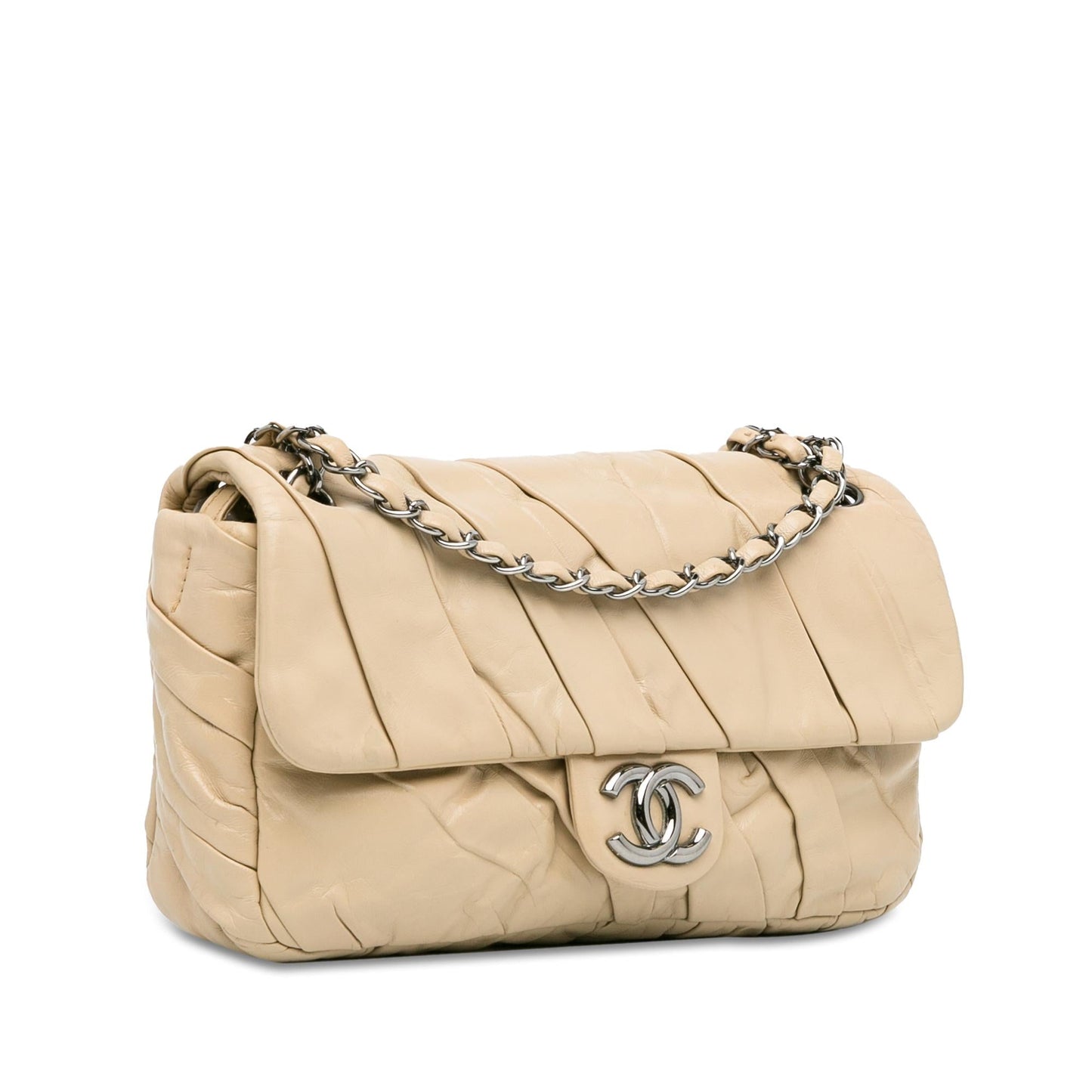 Chanel Medium Glazed Calfskin Twisted Flap (SHG-wkrXpk) Shoulder Bag
