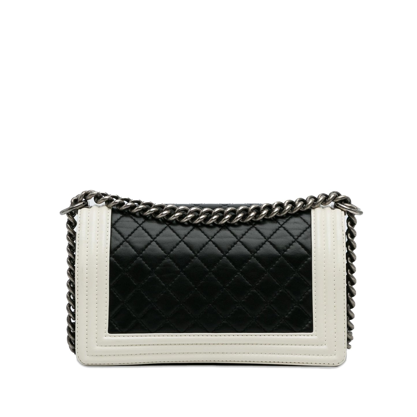 Chanel Medium Lambskin Boy Bicolor Flap Bag (SHG-MjfI80)