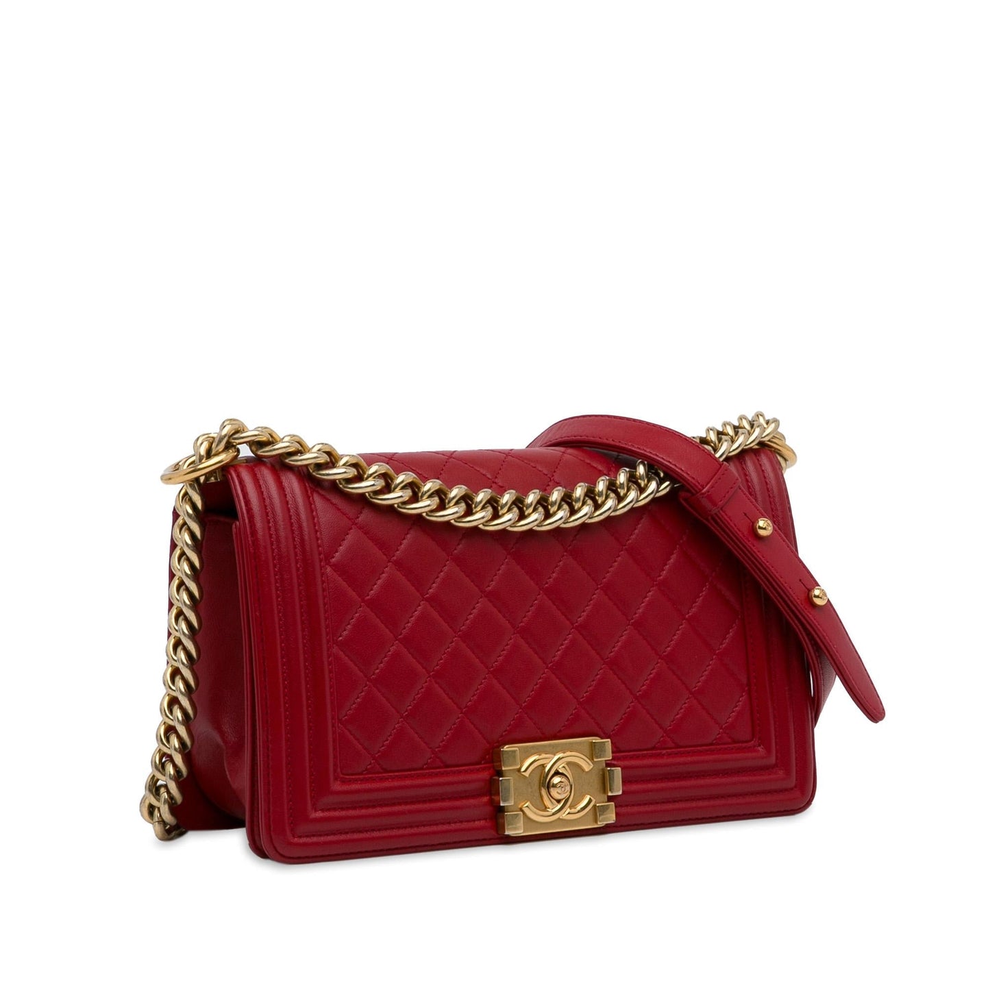 Chanel Medium Lambskin Boy Flap Bag (SHG-4DrSly)