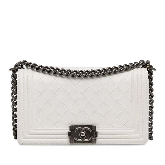 Chanel Medium Lambskin Boy Flap (SHG-1Vev3e) Shoulder Bag