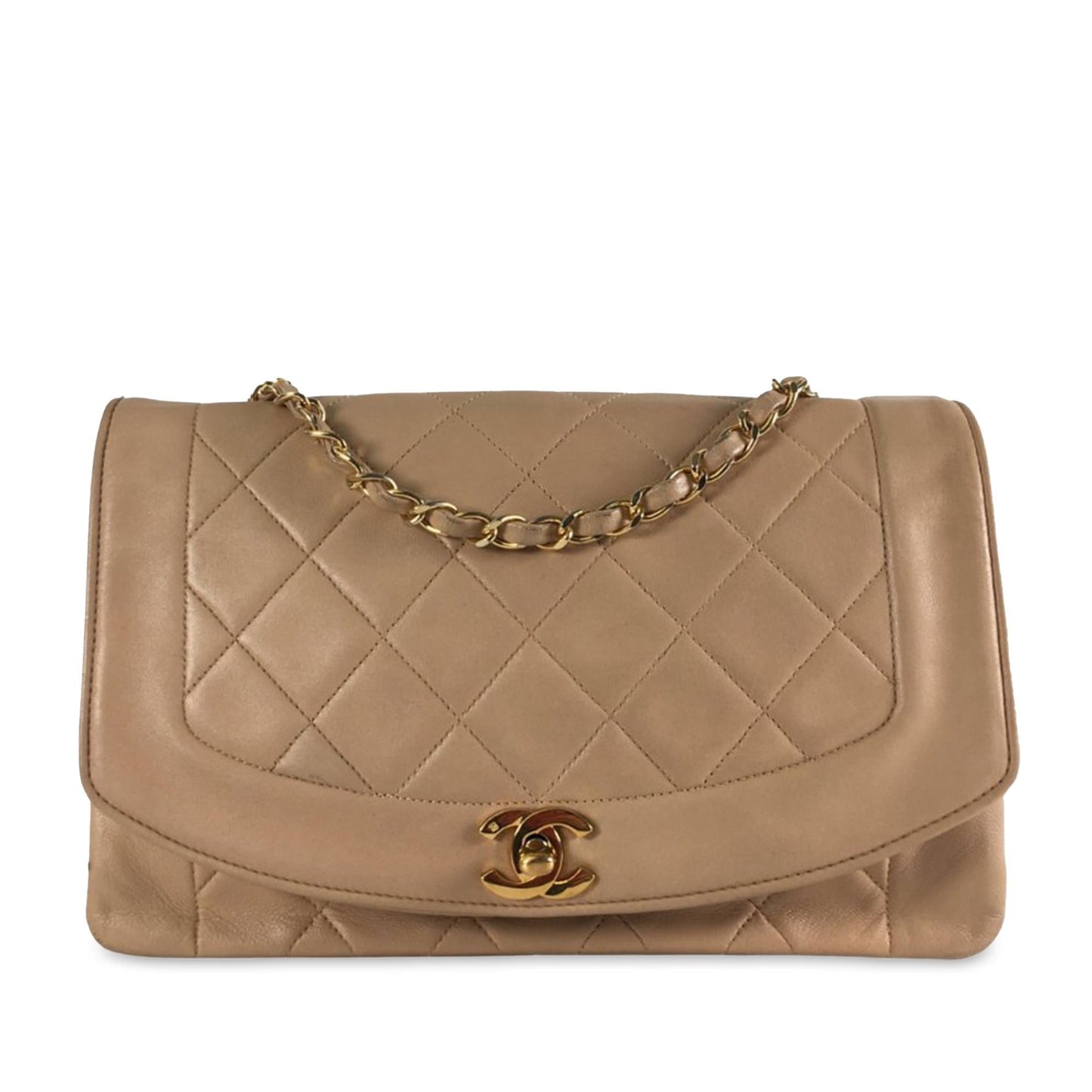 Chanel Medium Lambskin Diana Flap (SHG-wY7su4) Crossbody