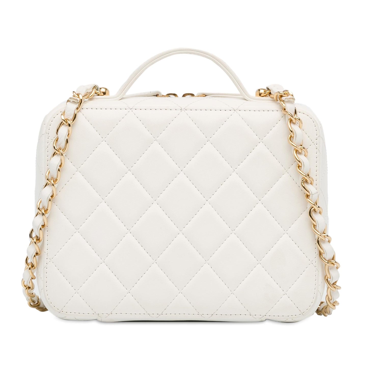 Chanel Medium Lambskin Golden Plate Vanity Case (SHG-c6SzIL) Handbag