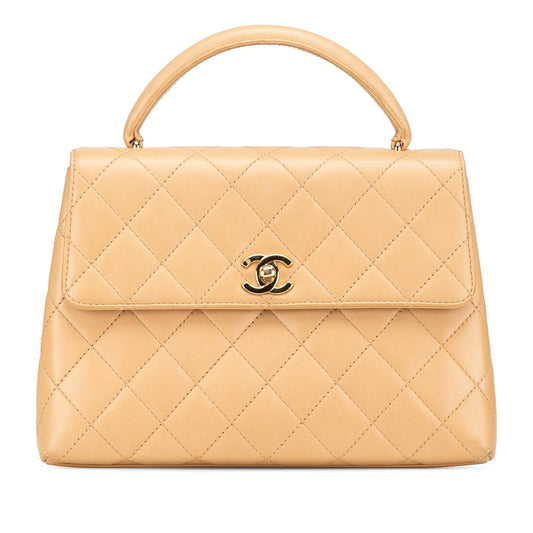 Chanel Medium Lambskin Kelly Top Handle Bag
