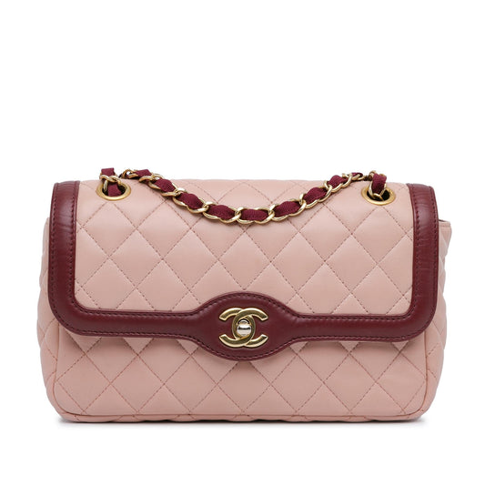 Chanel Medium Lambskin Two Tone Day Flap (SHG-lSZu9P) Shoulder Bag