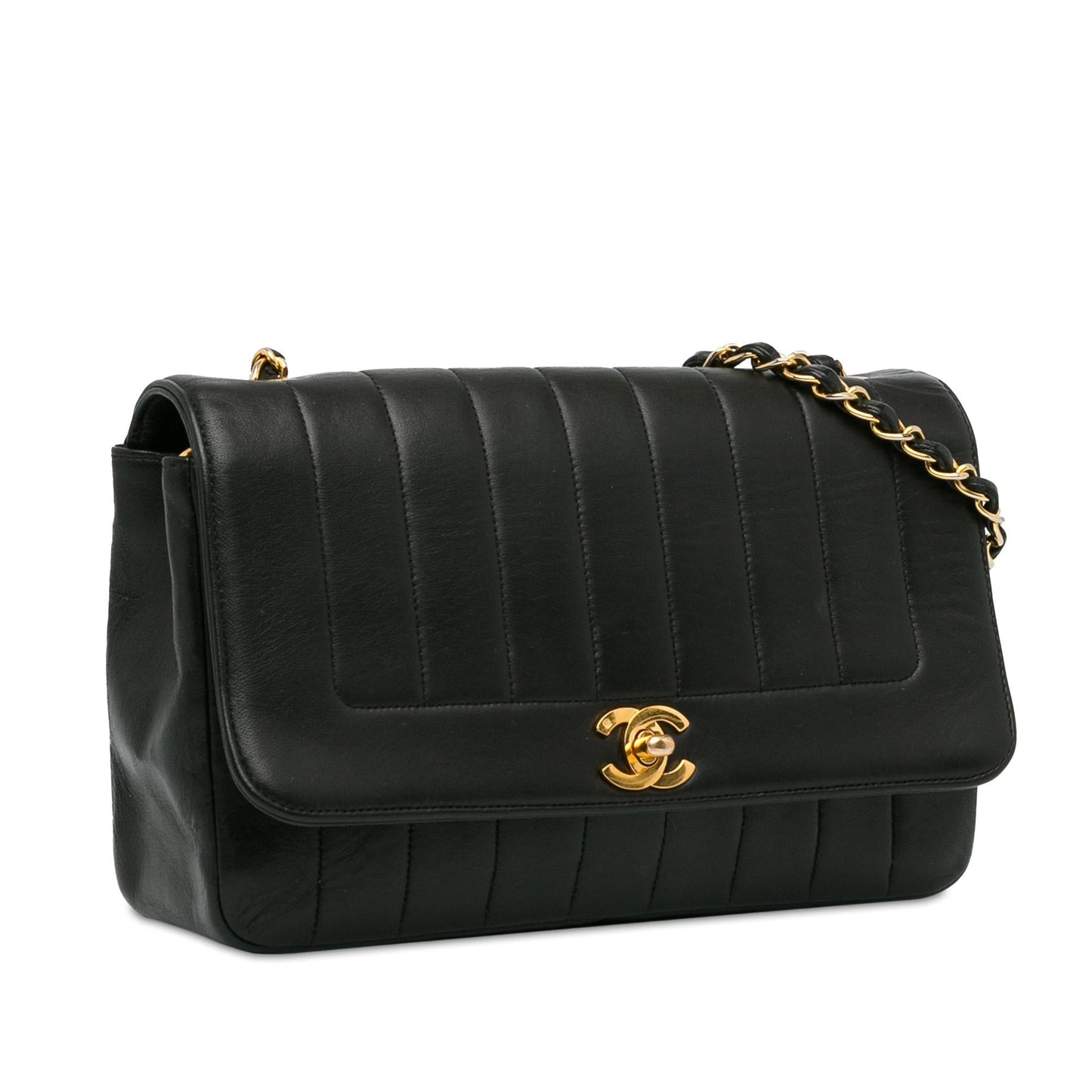Chanel Medium Lambskin Vertical Border Flap (SHG-9mygPC) Crossbody