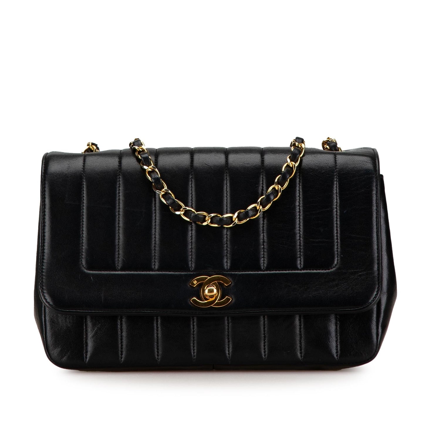 Chanel Medium Lambskin Vertical Border Flap (SHG-t5P50W) Crossbody