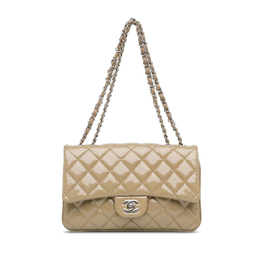 Chanel Medium Patent 3 Accordion Flap (SHG-8ZGroo) Shoulder Bag