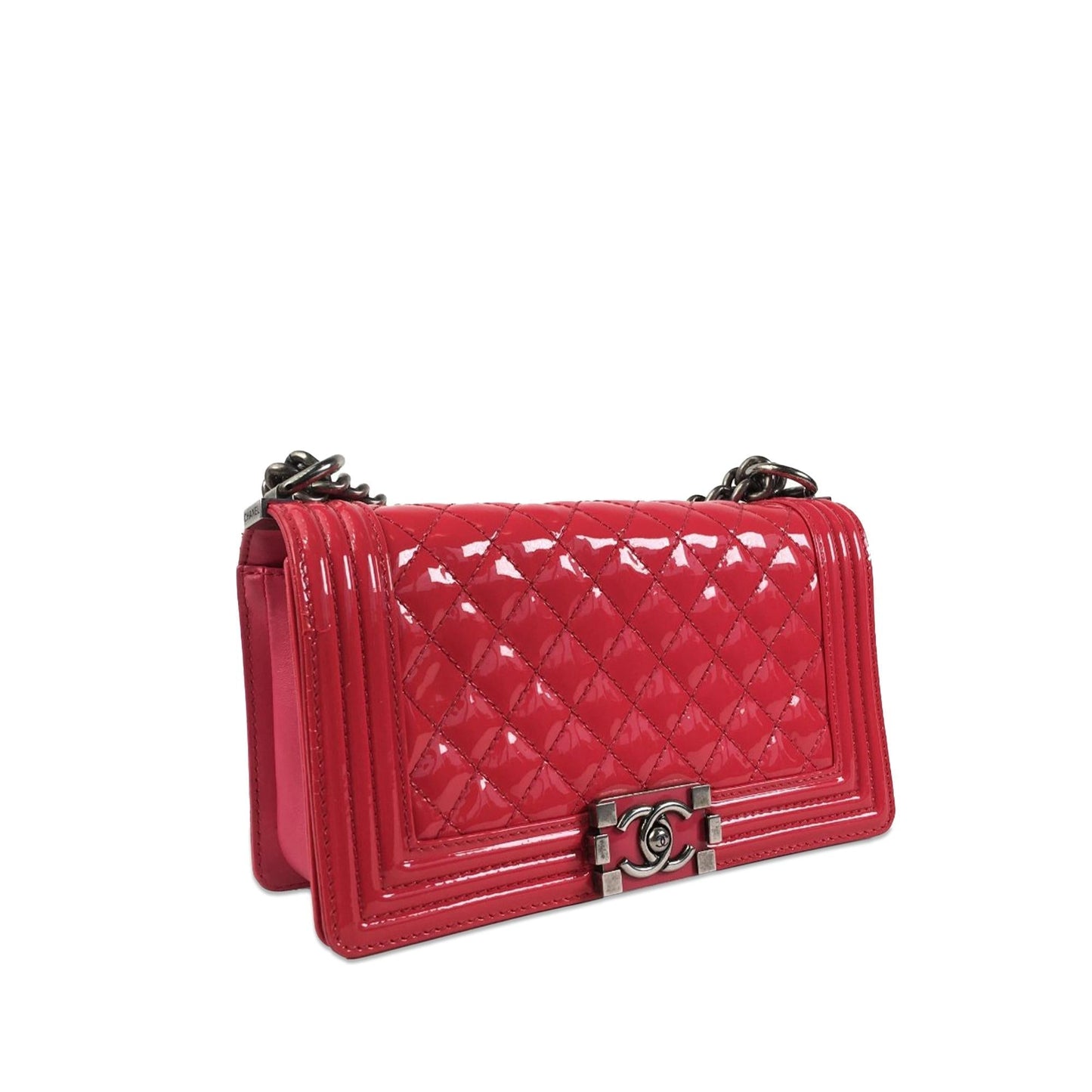 Chanel Medium Patent Boy Flap (SHG-Q9F2oG) Crossbody