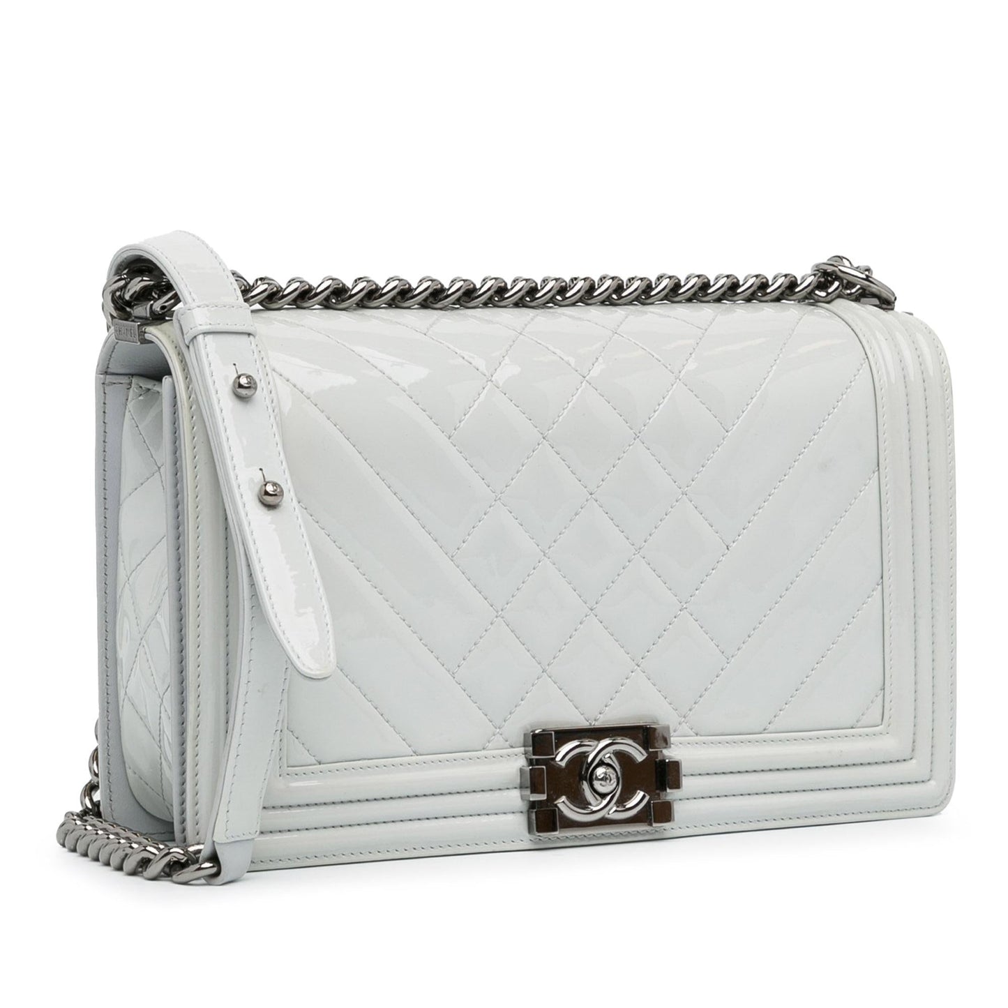 Chanel Medium Patent Boy Flap (SHG-xNr2HC) Crossbody