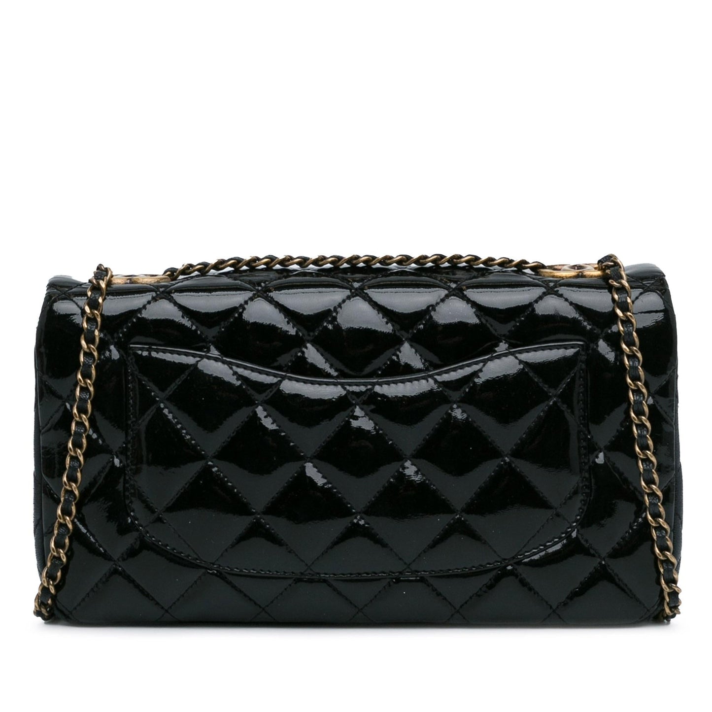 Chanel Medium Patent Goatskin CC Eyelet Flap (SHG-Et4xHu) Crossbody