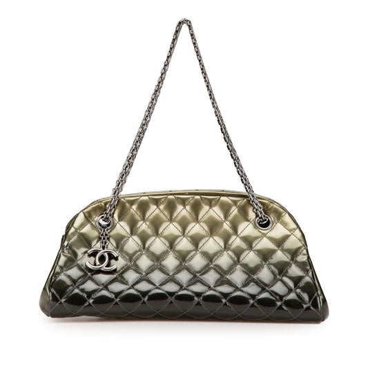 Chanel Medium Patent Ombre Just Mademoiselle Shoulder Bag
