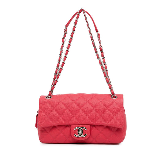 Chanel Medium Quilted Caviar Easy Flap (SHG-Be3r6z) Shoulder Bag