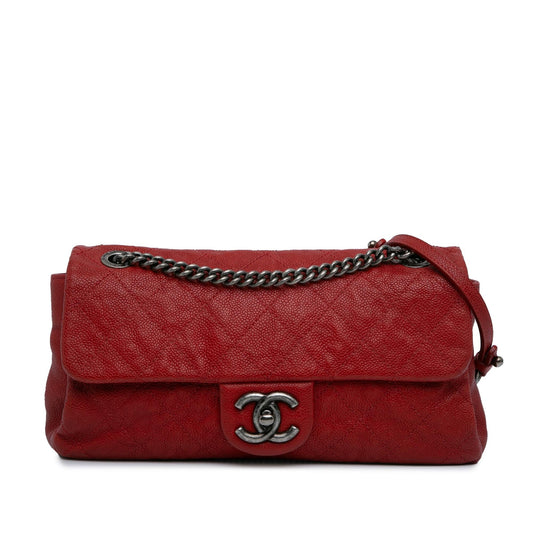 Chanel Medium Quilted Caviar Easy Flap (SHG-z0x1eb) Shoulder Bag