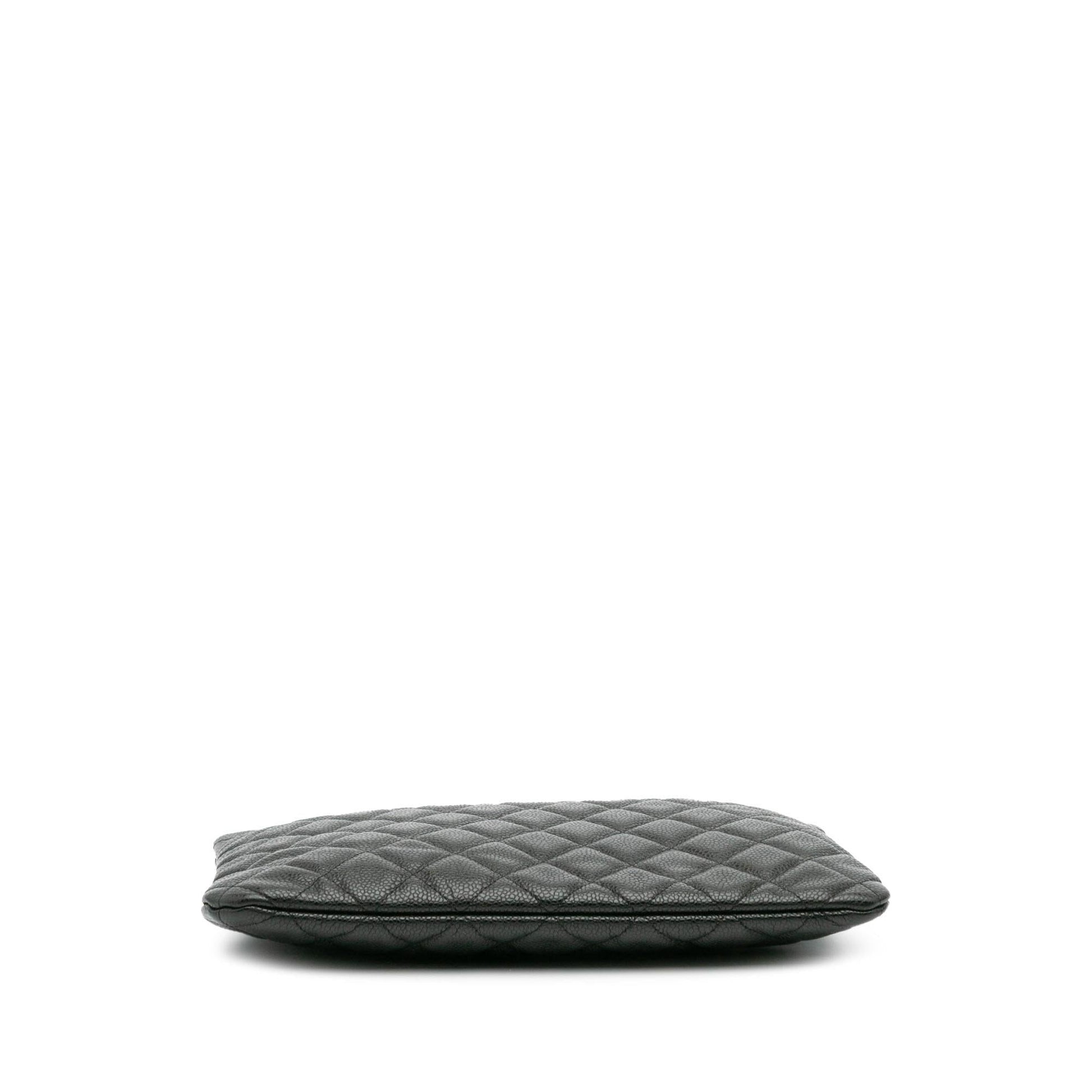 Chanel Medium Quilted Caviar O Case Clutch