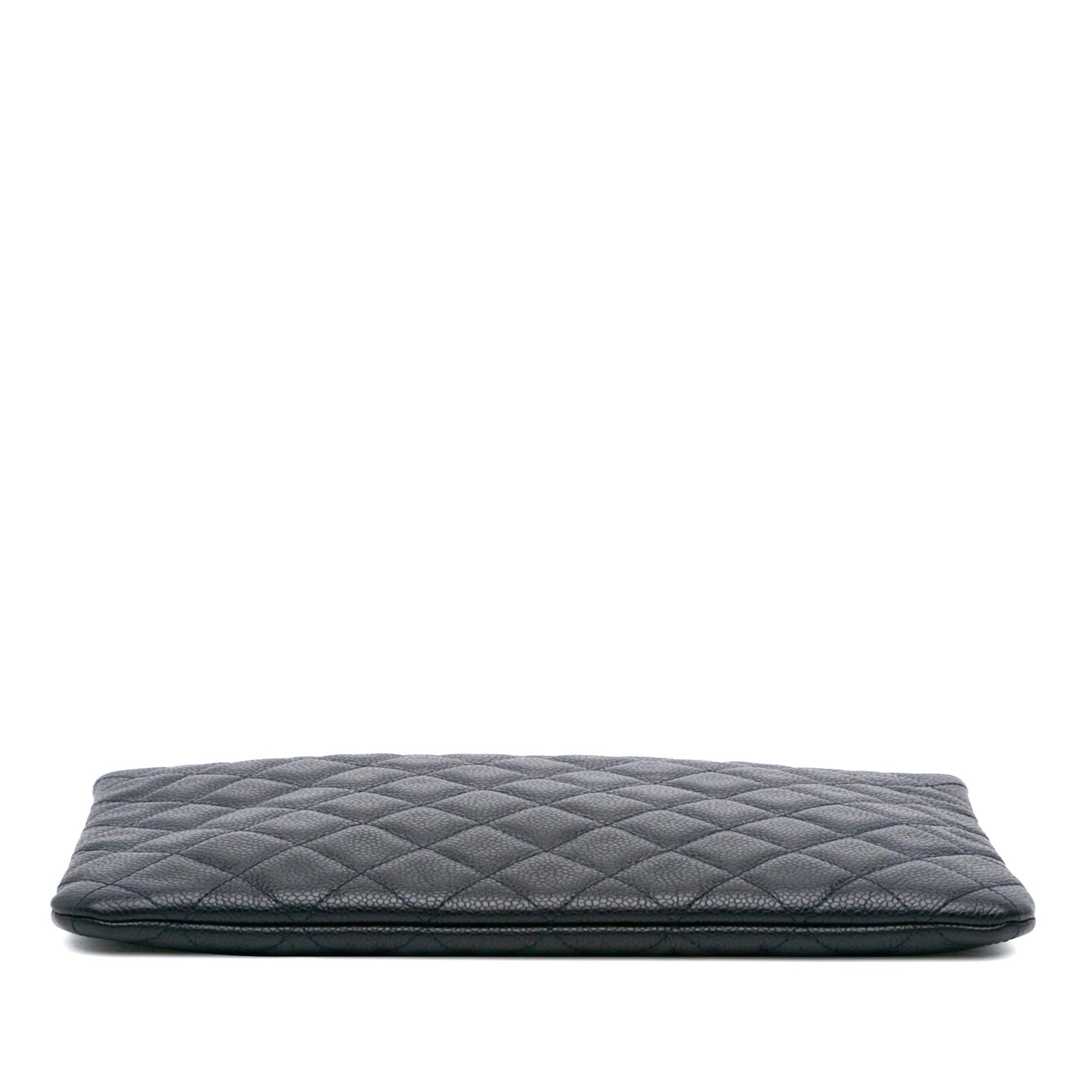 Chanel Medium Quilted Caviar O Case Clutch