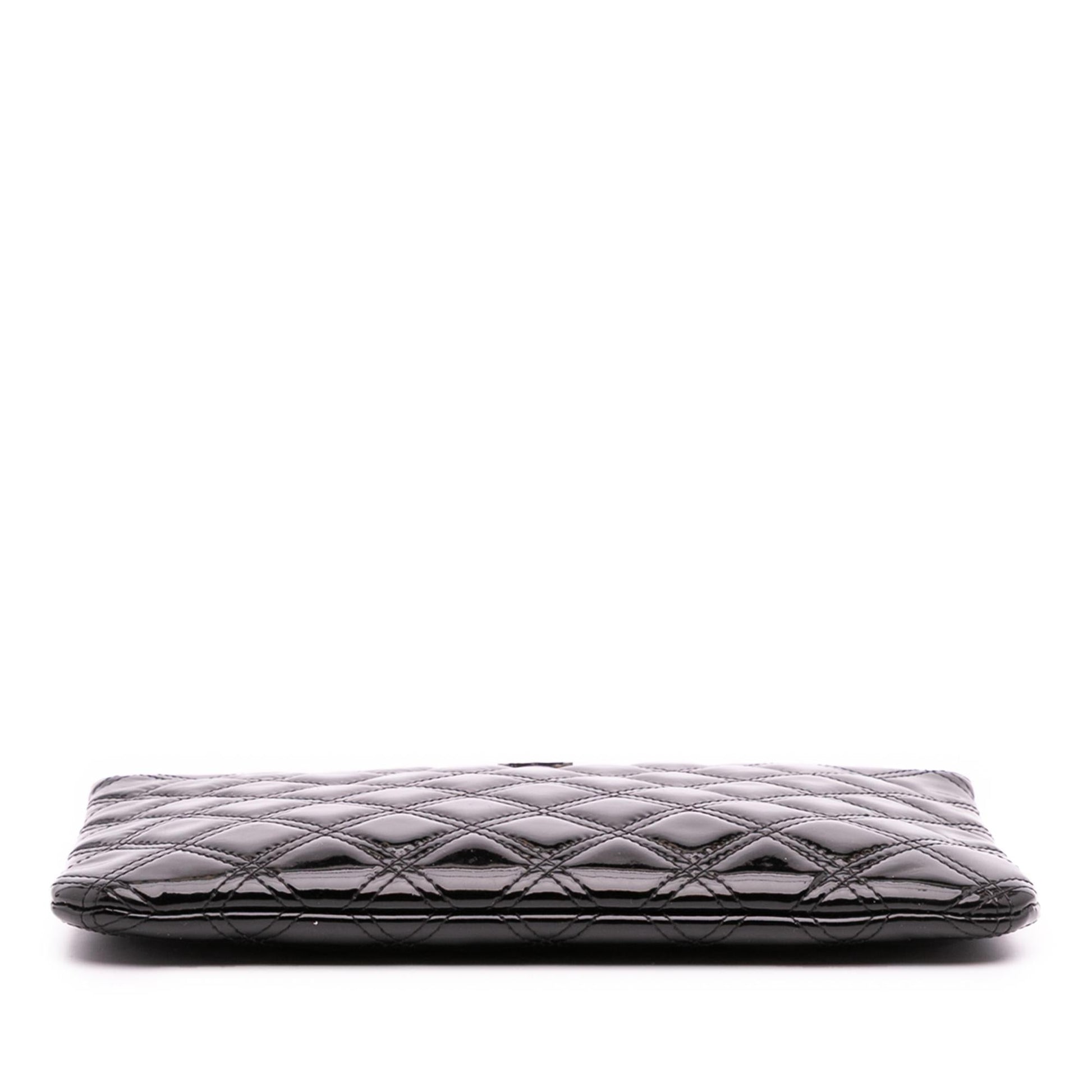 Chanel Medium Quilted Patent O Case Clutch