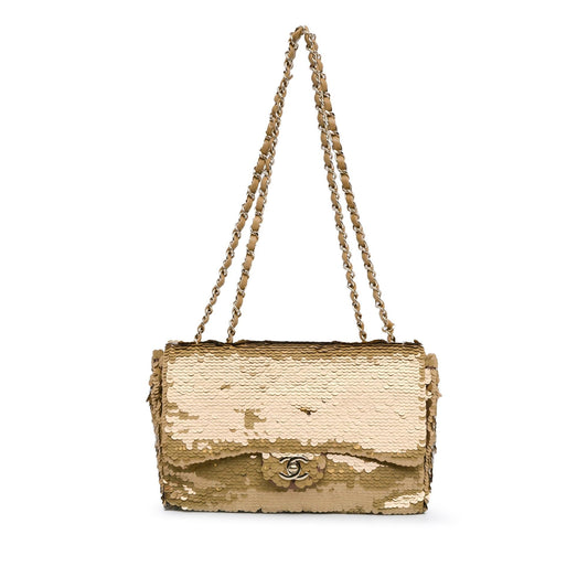 Chanel Medium Sequins Single Flap (SHG-dGE3Qe) Shoulder Bag