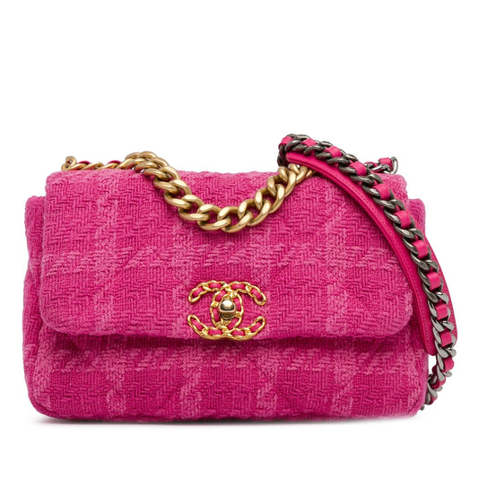 Chanel Medium Tweed 19 Flap (SHG-sCADBh) Shoulder Bag