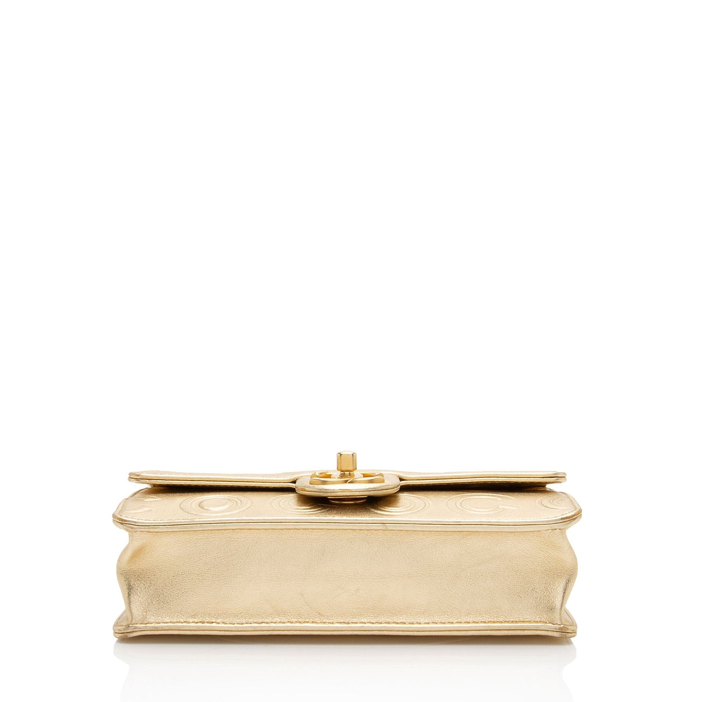 Chanel Metallic Calfskin Embossed Cocallover Flap Shoulder Bag