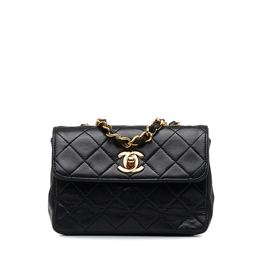 Chanel Mini CC Quilted Lambskin Flap (SHG-vKkjGB) Crossbody