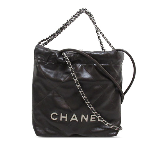 Chanel Mini Calfskin 22 Satchel (SHG-6zESvW) Handbag
