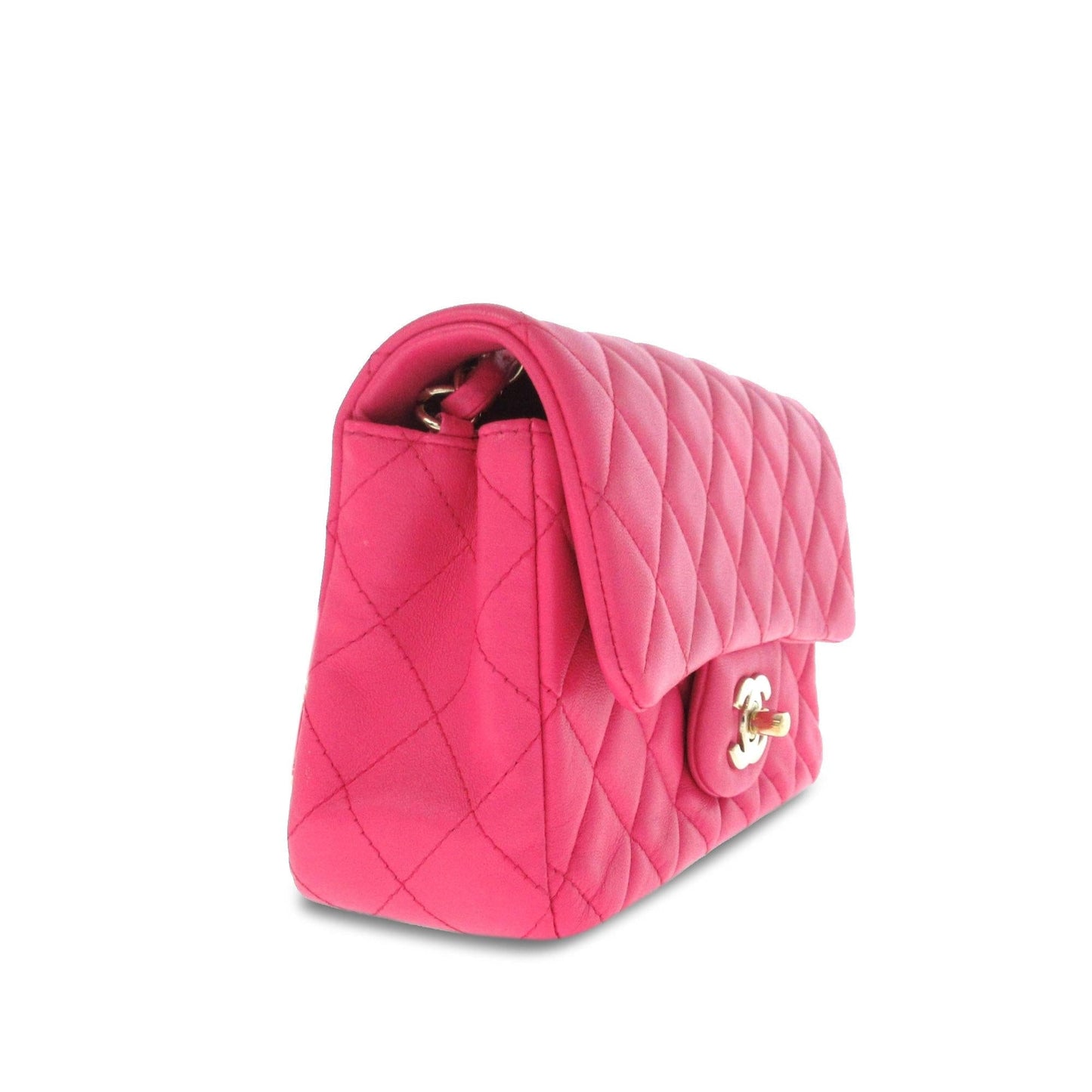 Chanel Mini Classic Lambskin Rectangular Single Flap (SHG-xTQk8y) Crossbody